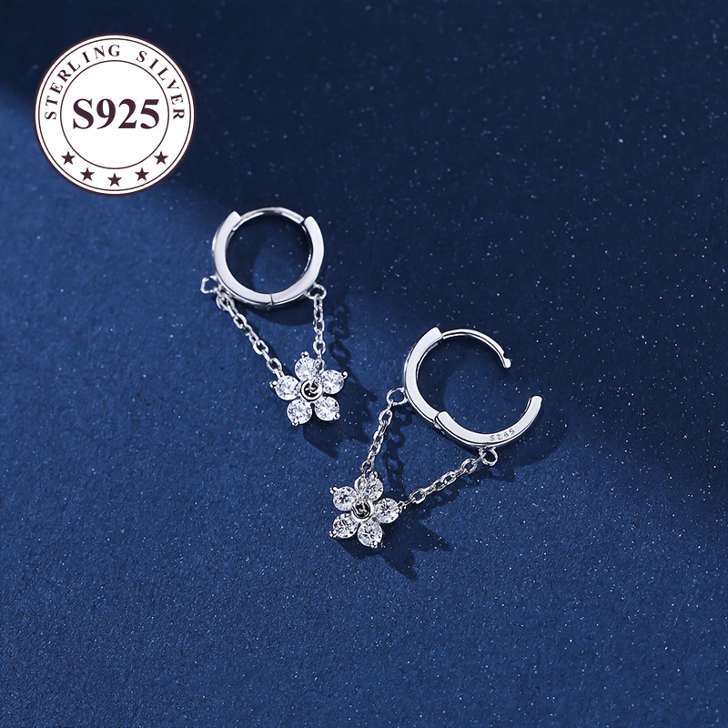Cherry Blossom Earrings Girls Mothers Gift Anti-oxidation 2 3g